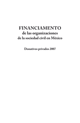 Financiamiento de las organizaciones de la sociedad civil en México