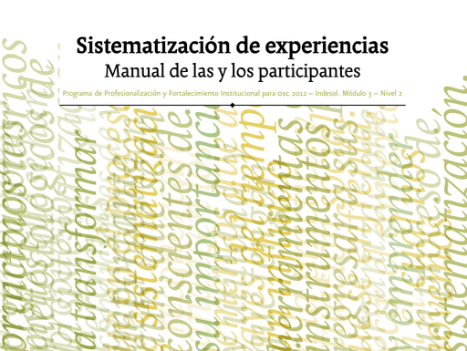 Sistematización de experiencias