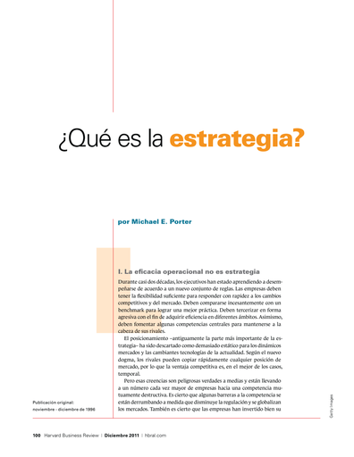 ¿Qué es la estrategia?